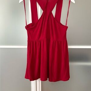 Women's Red Sleeveless halter style top from torrid